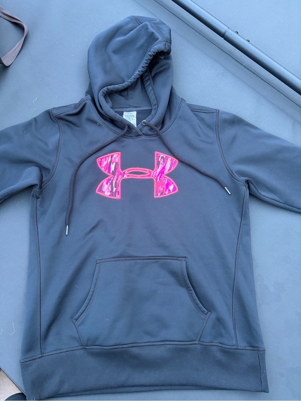 Under Armour Woman’s ' Black Storm Gear Hoodie with Pink Logo